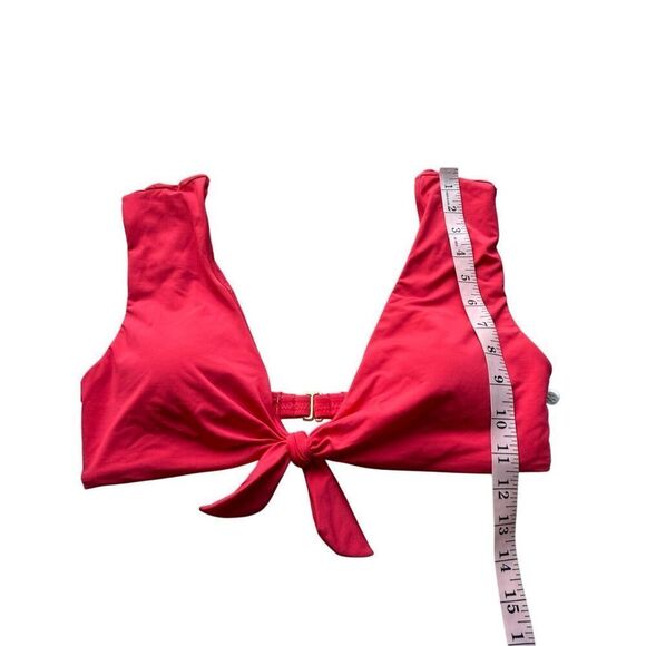 Trina Turk Getaway Knot Front Bikini Top In Red Size M/10 - Picture 10 of 11